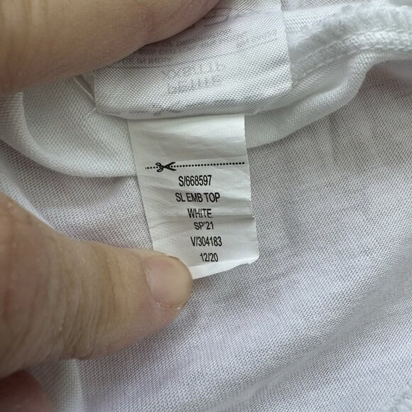 banana republic sleeveless top XXS Embroidered Design White Green And Beige - Picture 11 of 12